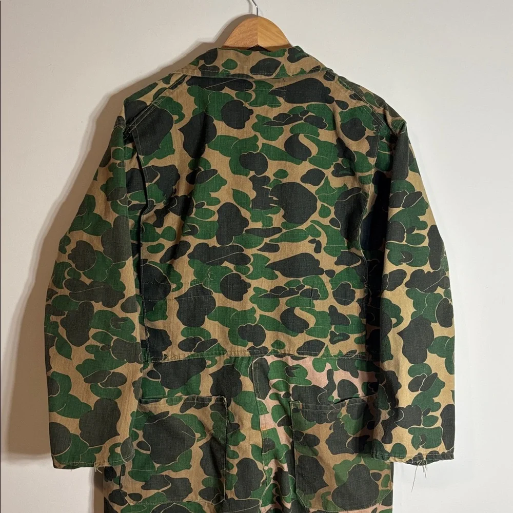 Vintage Bullseye Bill Duck Camo Water Repellent Coveralls XL